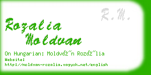 rozalia moldvan business card